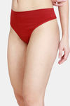 Zivame Medium Rise Zero Coverage Thong - Sundried Tomato — thumbnail 3